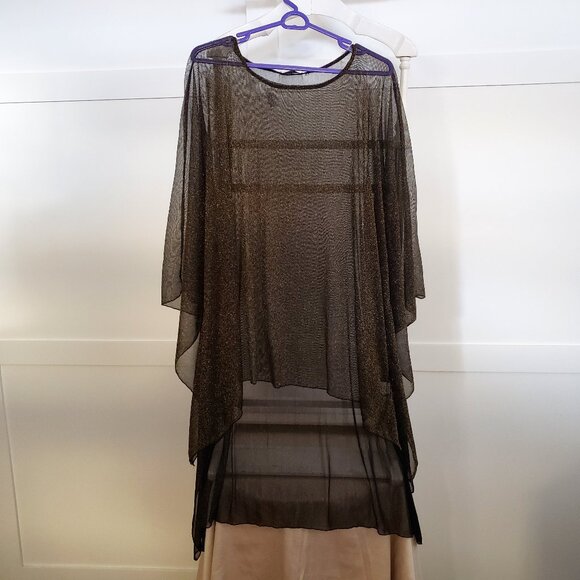 Cha Cha Vente Black Sheer Tunic - Picture 1 of 5